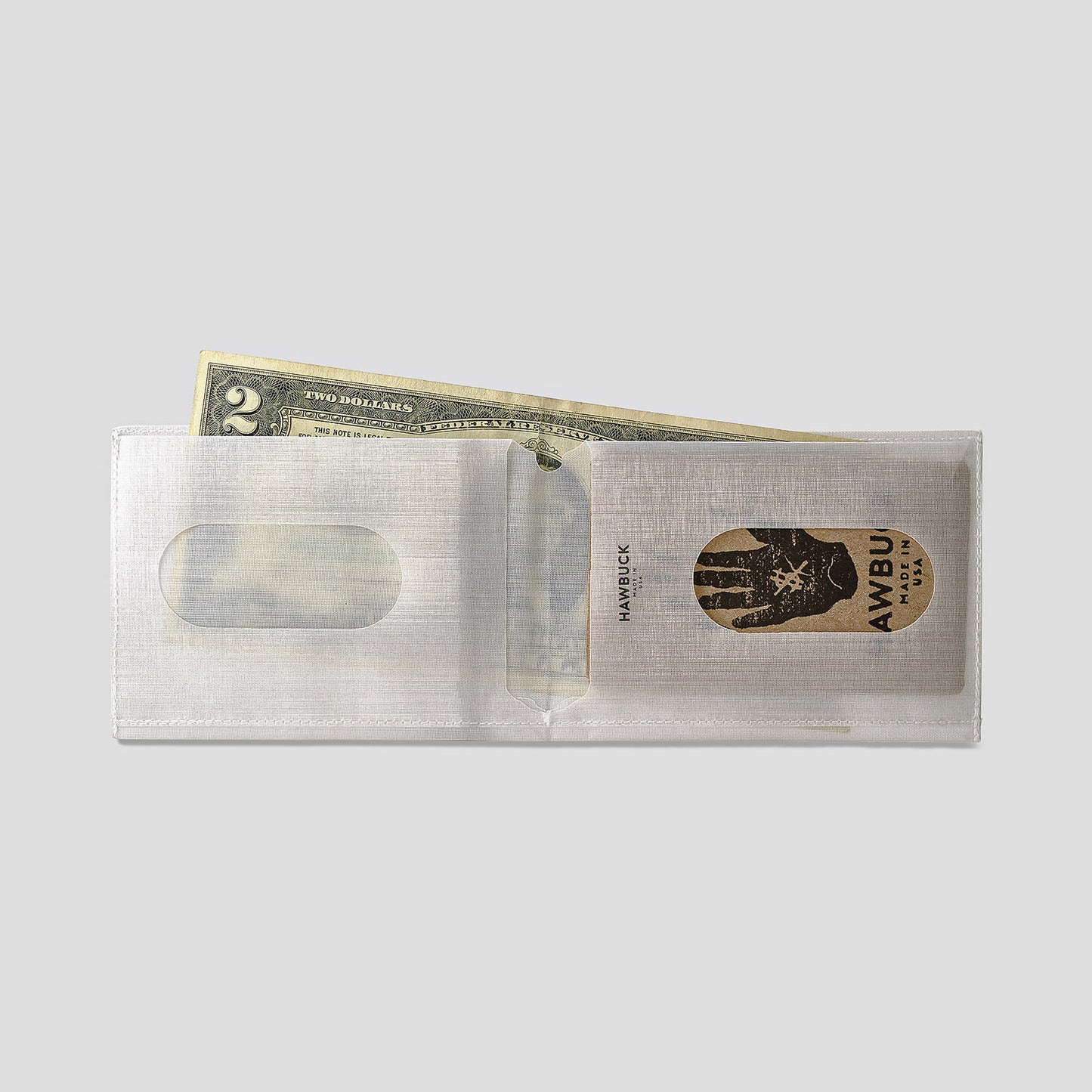 Lean™ Wallet, H01, White, $, with Dyneema® Composite Fabric Hybrid