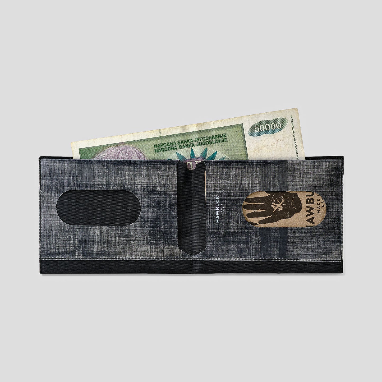 Lean™ International Wallet, H09, Black, Fr. C$, with Dyneema® Composite Fabric Hybrid