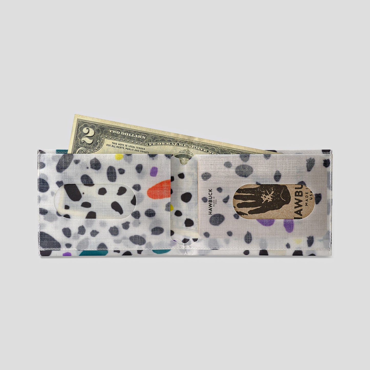 Lean™ Wallet, H01, Pattern E, $, with Dyneema® Composite Fabric Hybrid