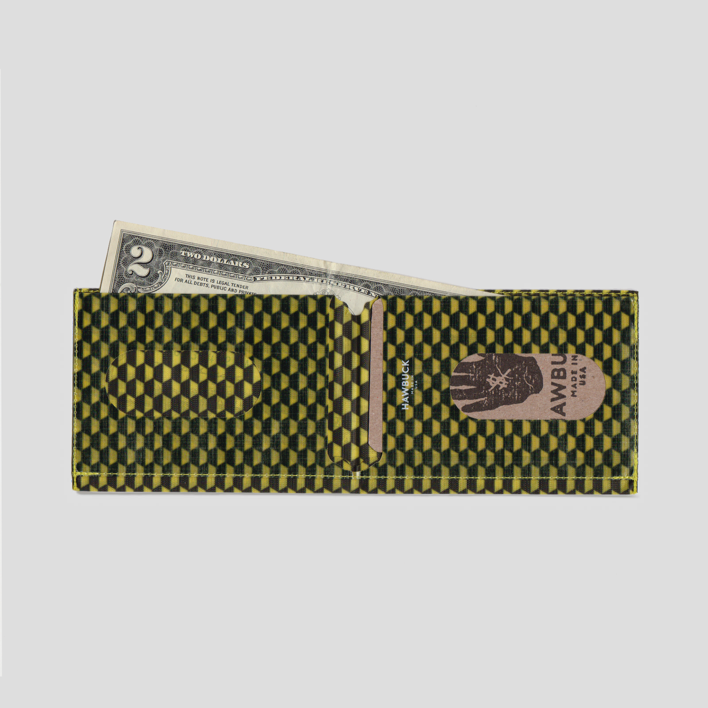 Lean™ Wallet, H01, Cathedral Yellow, $, with Dyneema® Composite Fabric Hybrid