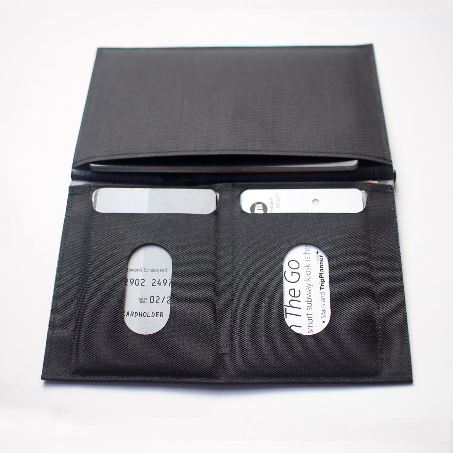 Travel Wallet, H03, Black, w/ Fisher Stowaway Space, with Dyneema® Composite Fabric Hybrid