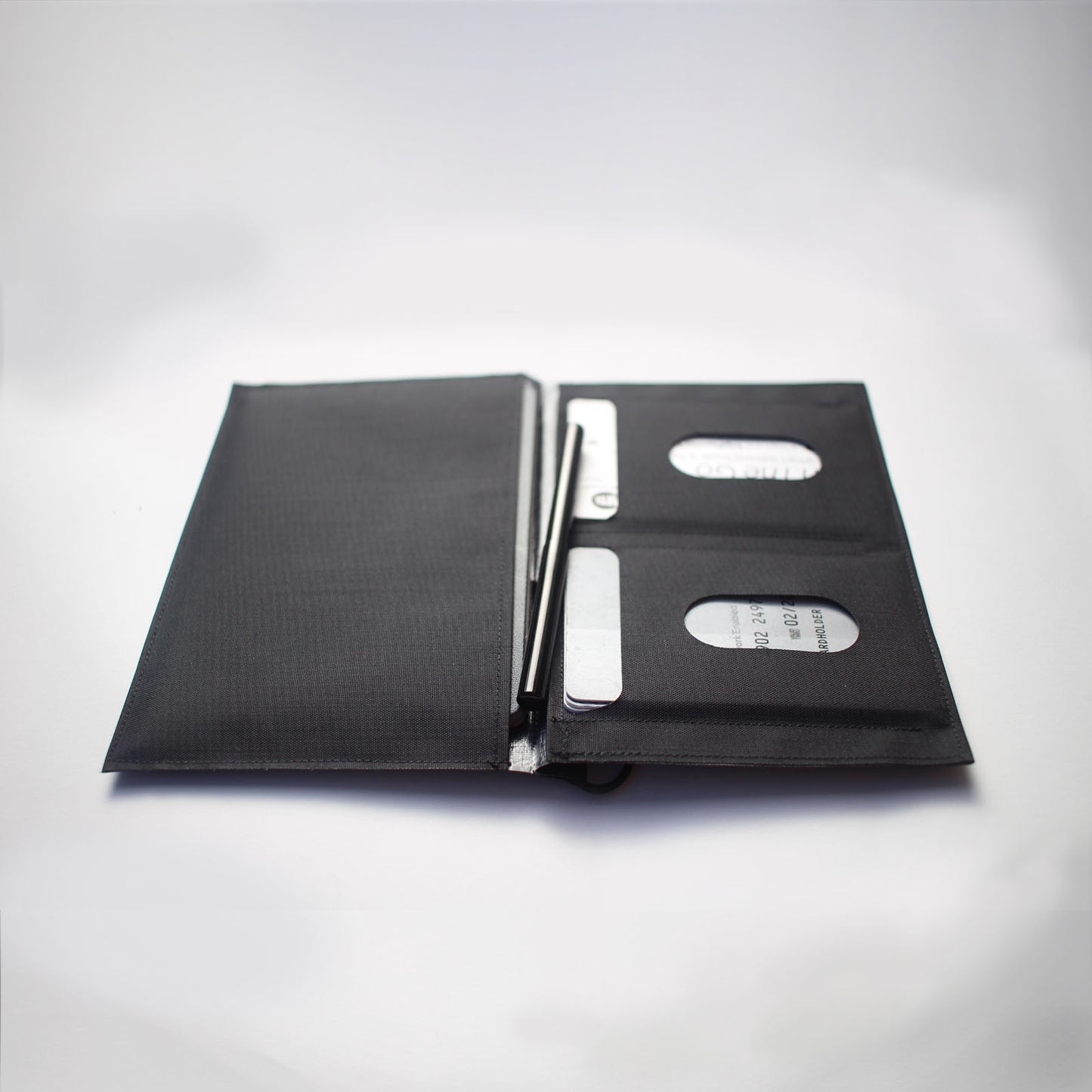 Travel Wallet, H03, Black, w/ Fisher Stowaway Space, with Dyneema® Composite Fabric Hybrid
