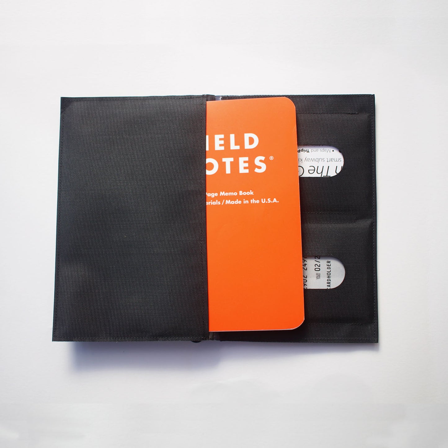Travel Wallet, H03, Black, w/ Fisher Stowaway Space, with Dyneema® Composite Fabric Hybrid