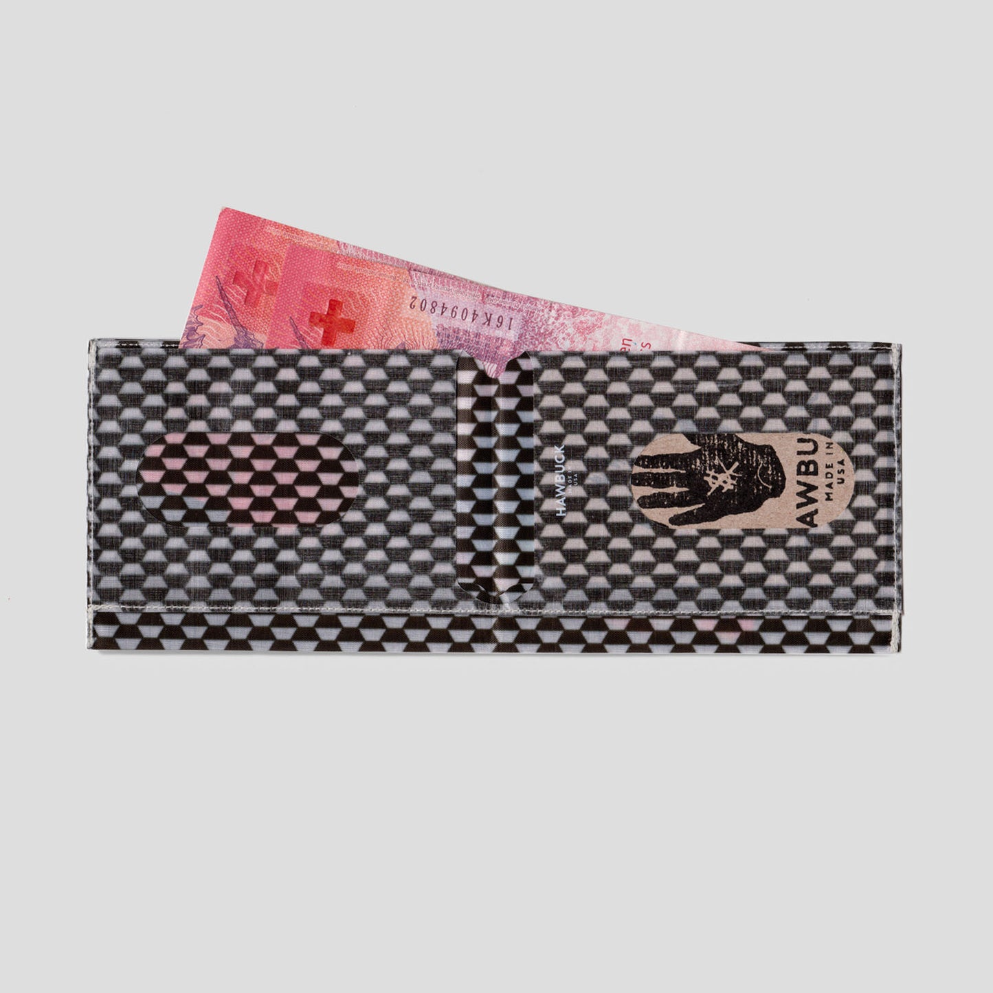 Lean™ International Wallet, H09, Cathedral Monochrome, $, with Dyneema® Composite Fabric Hybrid