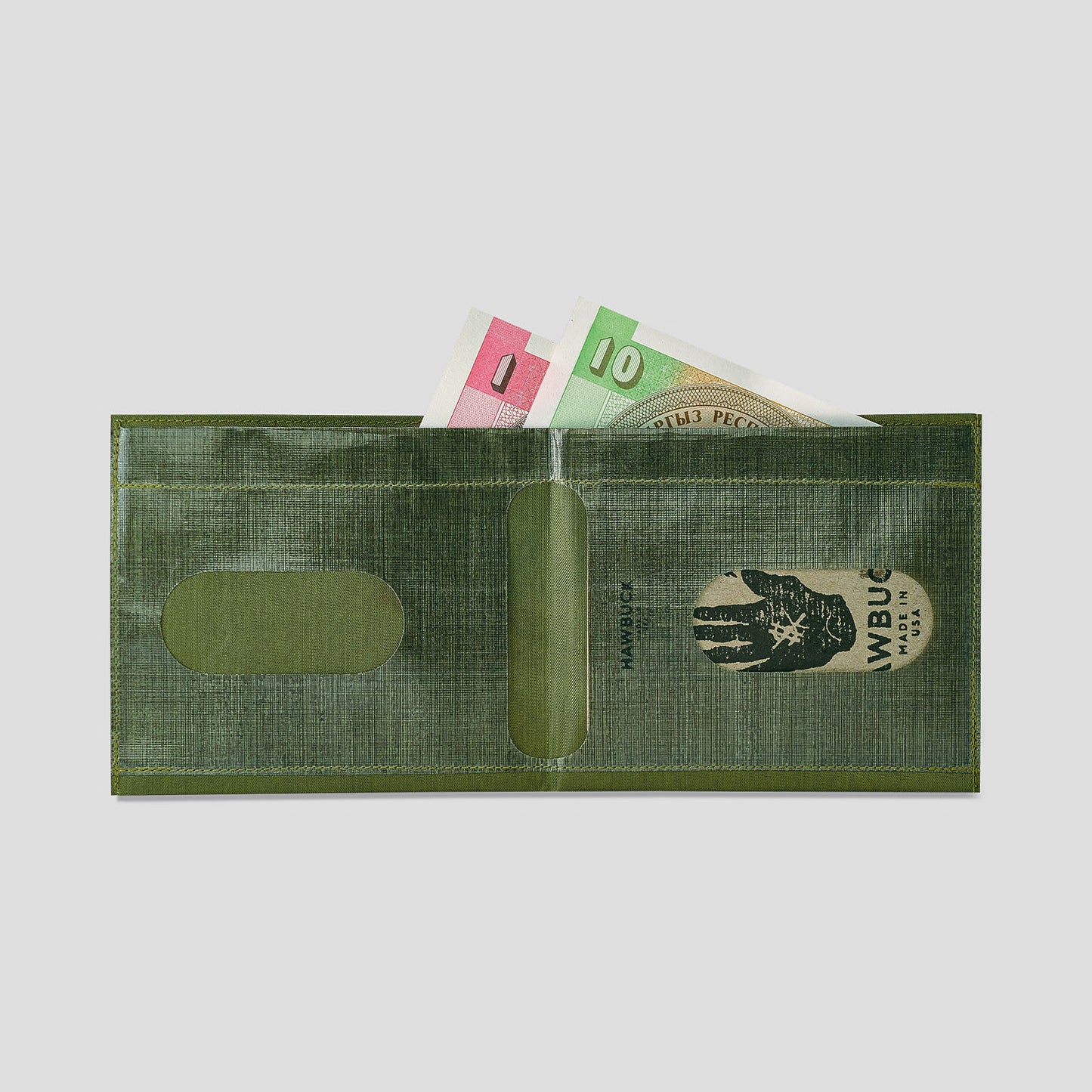 Lean™ Global Wallet,  H08 , Green, €¥£, with Dyneema­® Composite Fabric Hybrid